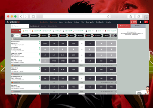Artemisbet screenshot